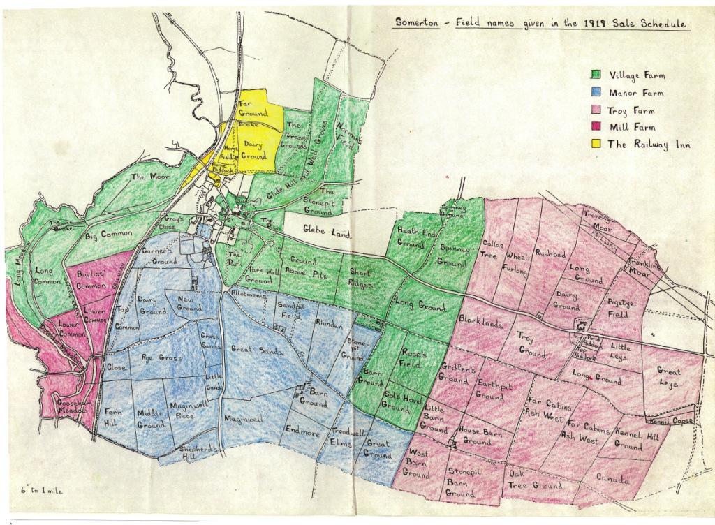 Somerton field names 1919