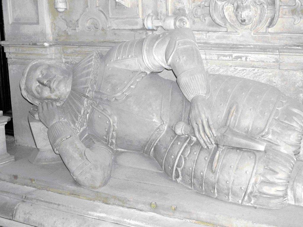 Monument to John Fermor (d.1625) with its melancholy Latin epitaph