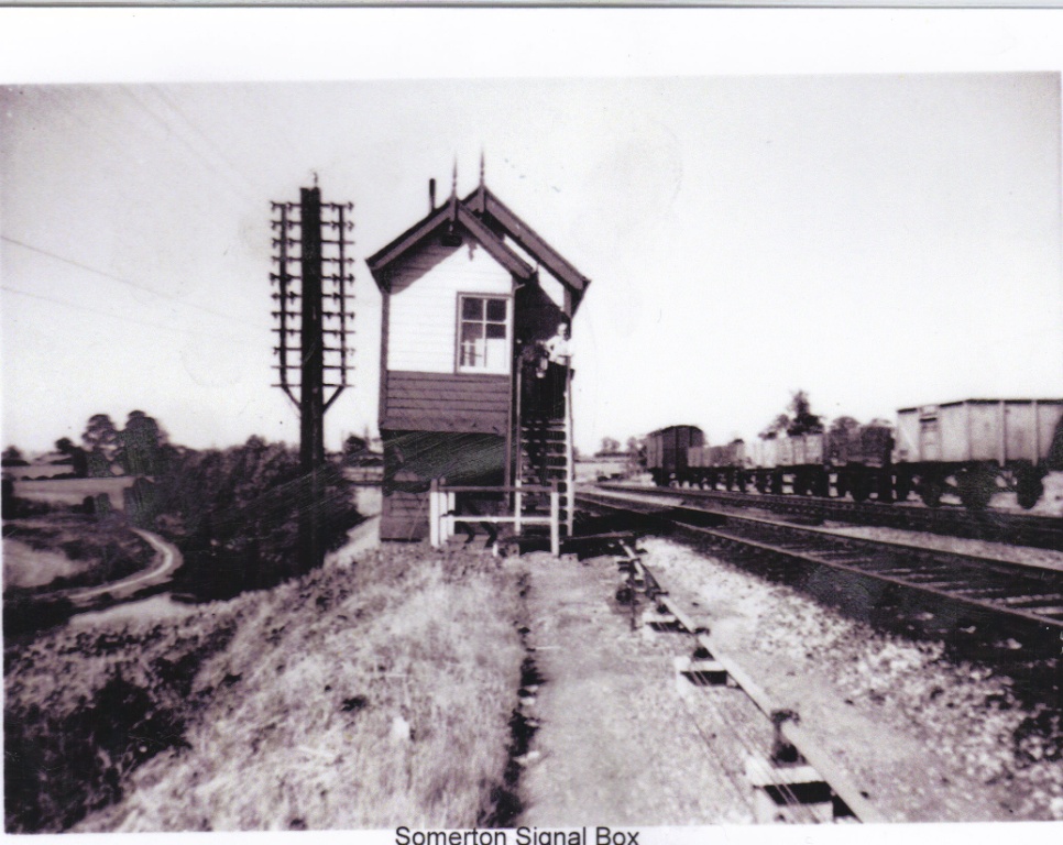 Somerton signal box — remembered by Betty Gaul, whose aunt and uncle Alice and Jack Nash lived in the cottage alongside