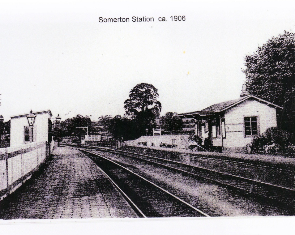 Somerton station c.1906, showing both platforms