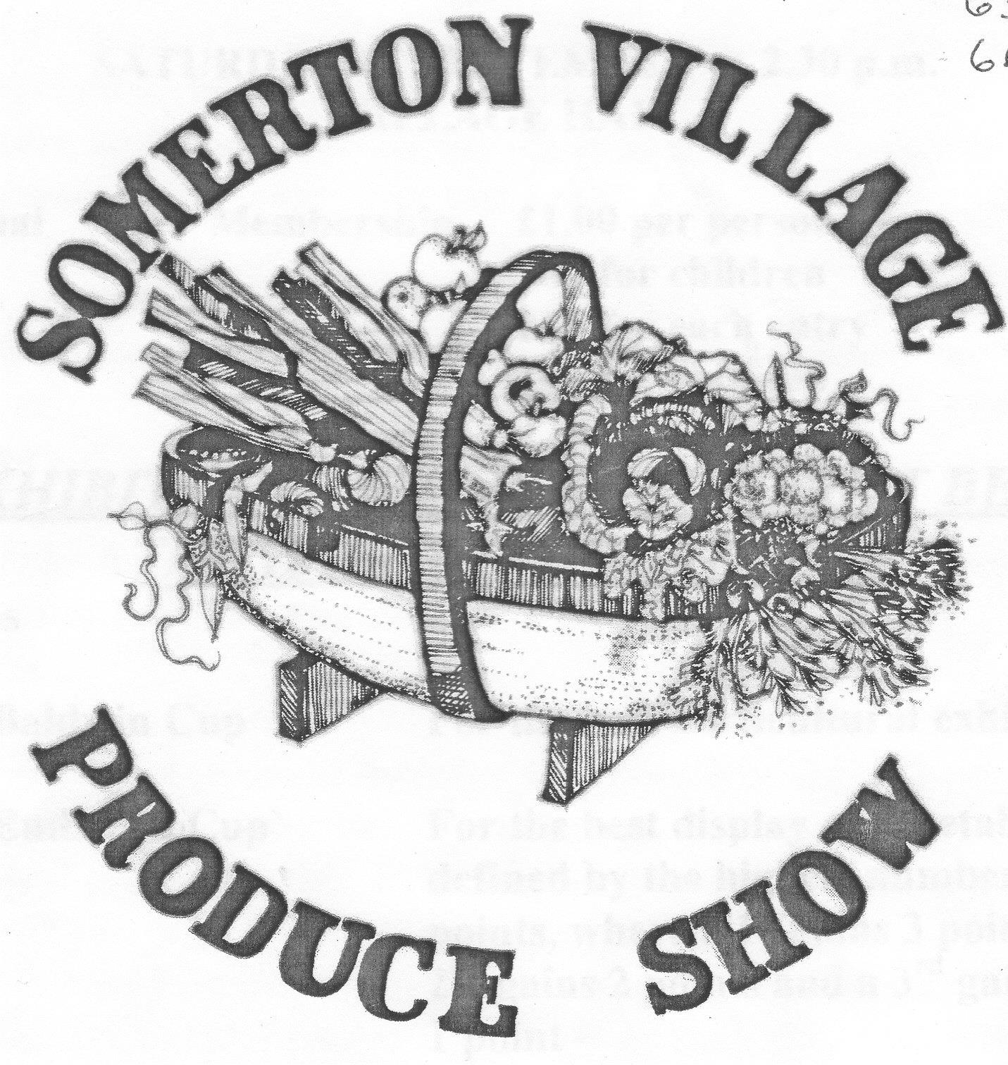 The Somerton V.P.A. market stall — a wartime photograph showing local produce being redistributed among villagers